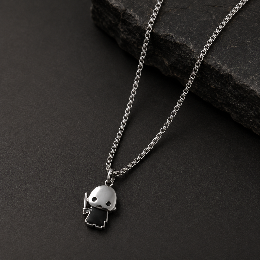Men’s Warrior Helmet Pendant Necklace | Silver-Tone Statement Jewellery | House of HNS