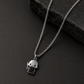Men’s Warrior Helmet Pendant Necklace | Silver-Tone Statement Jewellery | House of HNS