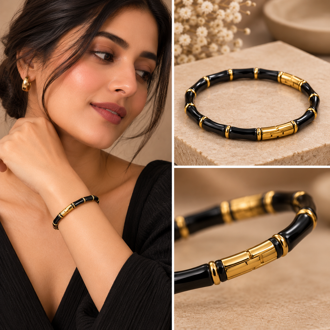 Gold bangle bracelet