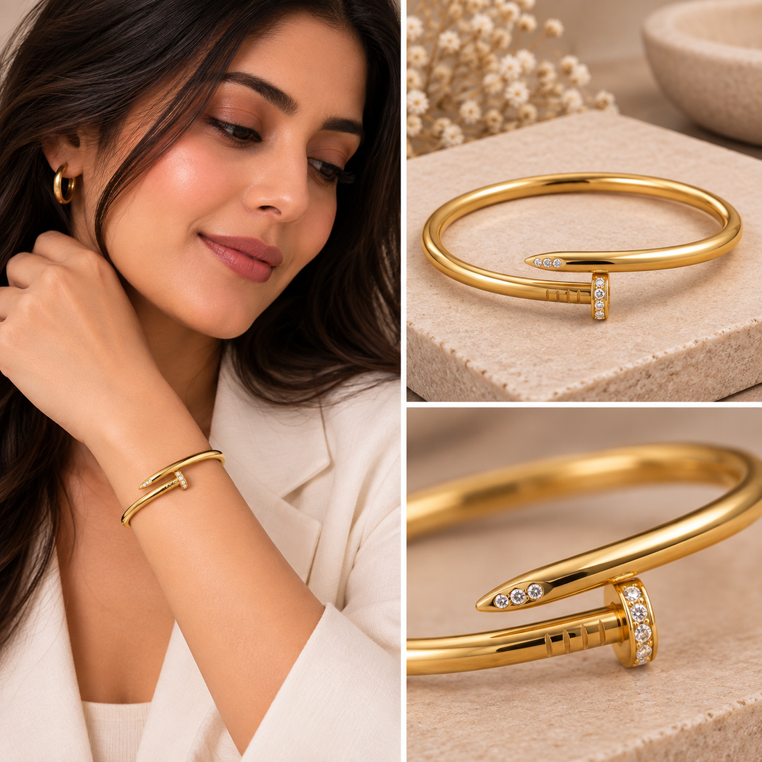 Gold star detail bracelet