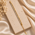 Aurelia Double-Line Tennis Bracelet | Gold Coated | House of HNS