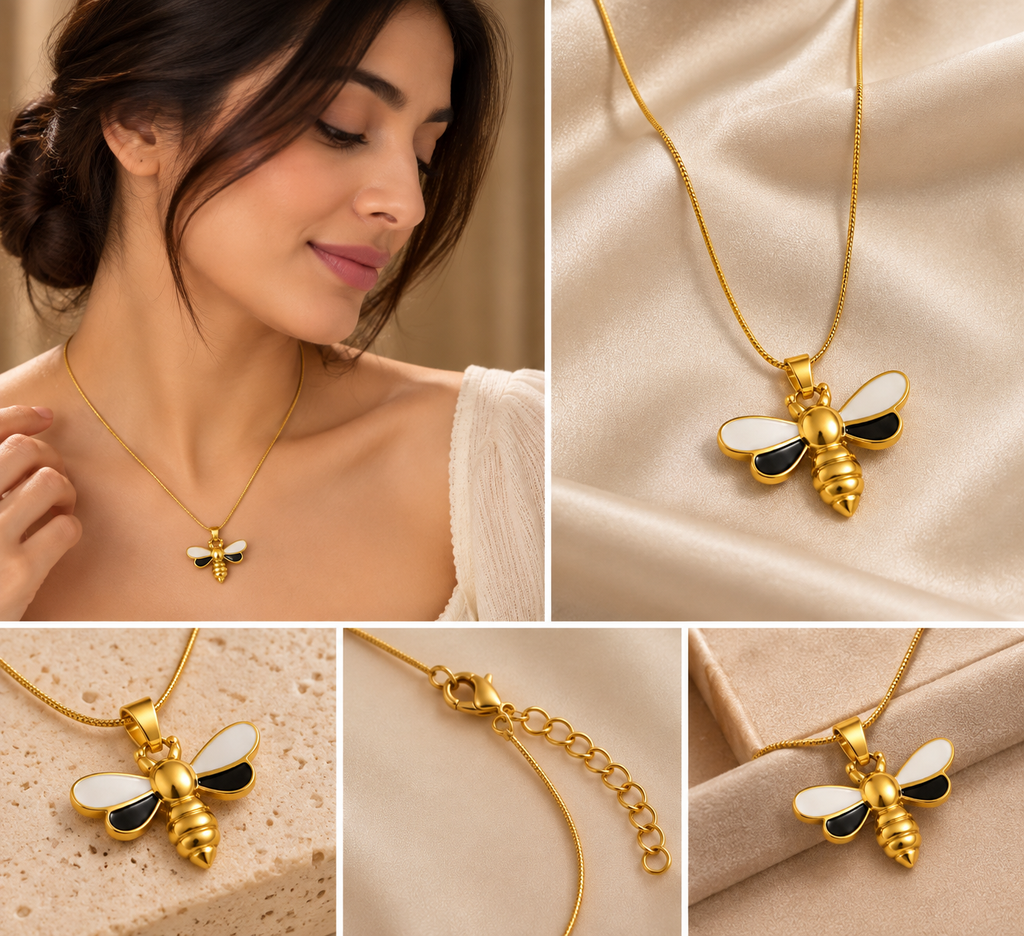 Lunévia Crystal Drop Necklace | Gold Coated | House of HNS