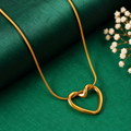 Evera Heart Necklace | Gold Tone Open Heart Pendant Necklace | House of HNS