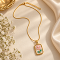 3D Bloom Garden Floral Pendant Necklace | Gold | House of HNS