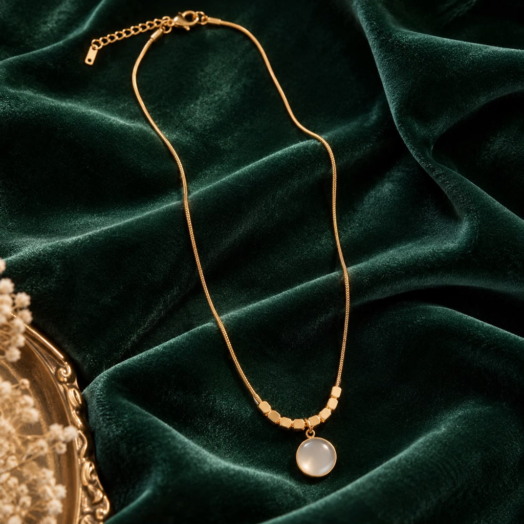 Pearlora Gold Pearl Necklace for Women | Elegant Pendant | House of HNS