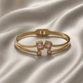 Roselle Pink Stone Gold Bracelet for Women | Anti-Tarnish HNS